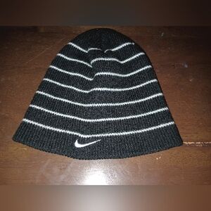 Nike Youth Black and White Knit Hat